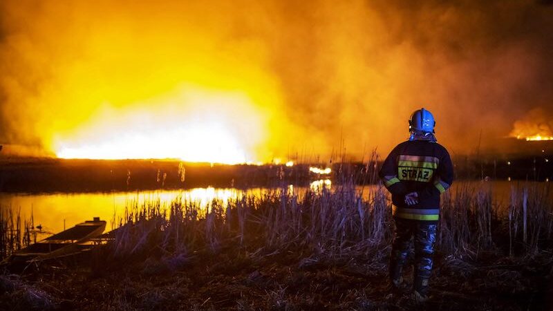 Nadal trwa wielki pozar na 1400 ha w Biebrzanskim Parku Narodowym